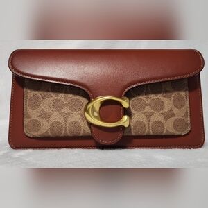 Coach Tan and Brown Tabby 26 with Gold Hardware